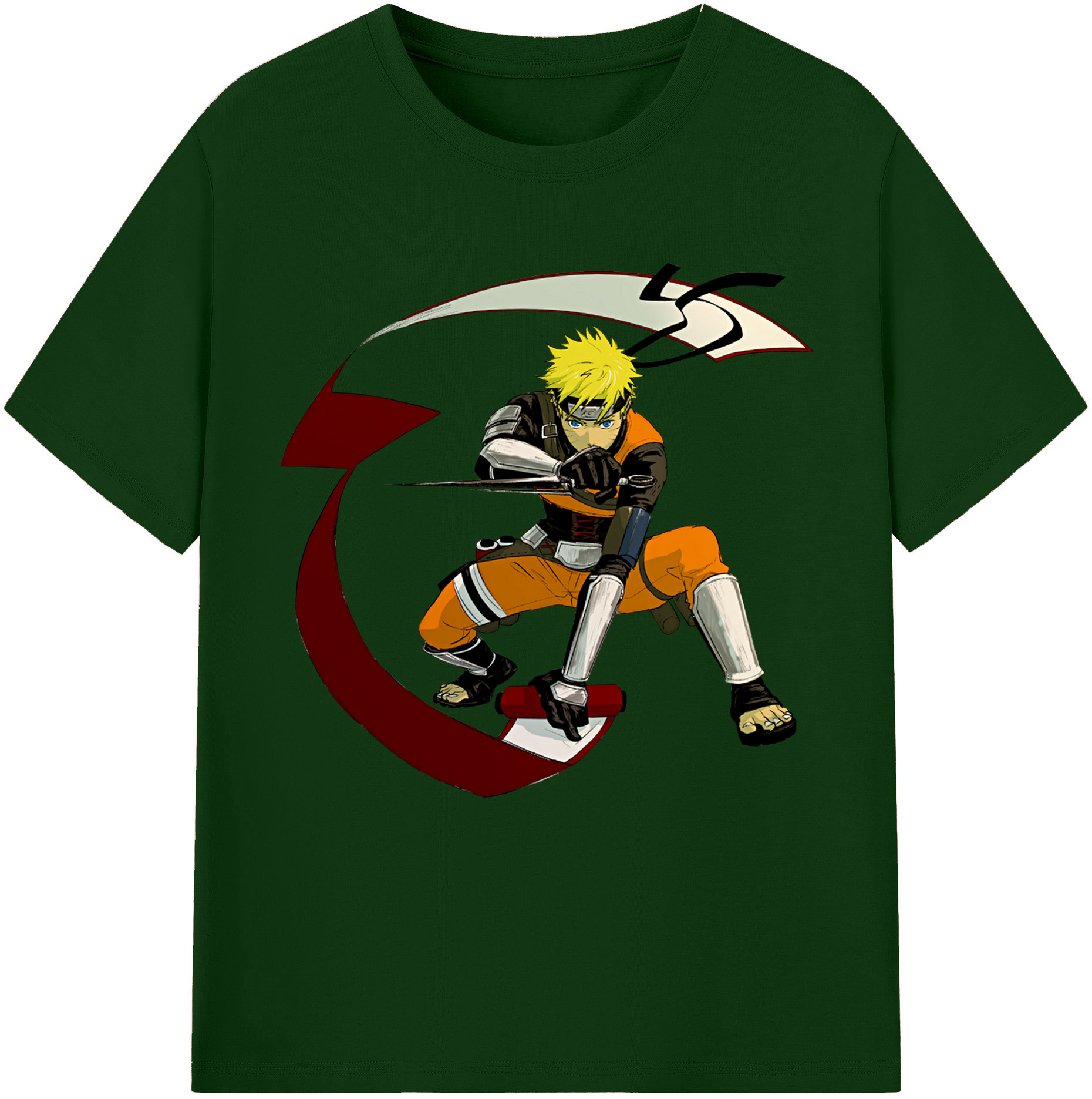 （画像用） NARUTO -ナルト- うずまき ナルト Uzumaki Naruto 綿100％半袖Tシャツ（フロントプリント）